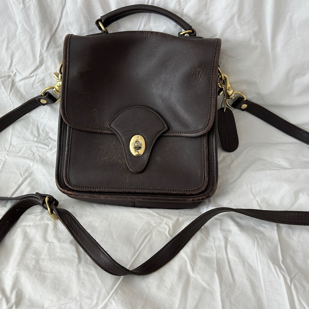 Kirkland Vintage Dark Brown Leather Shoulder Bag